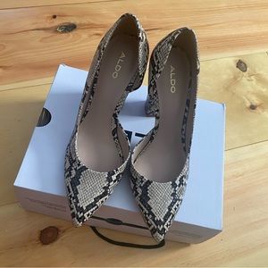 Snake print heels